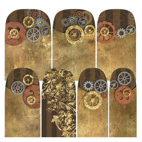 Steampunk-Nail Wraps-Espionage Cosmetics