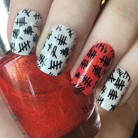 Tally Marks  ✦ Nail Wraps ✦ 14-tip Set