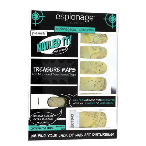 Treasure Maps-Nail Wraps-Espionage Cosmetics
