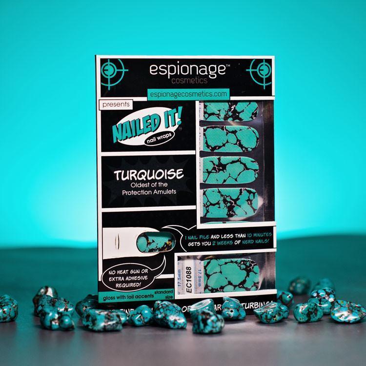 Turquoise-Nail Wraps-Espionage Cosmetics