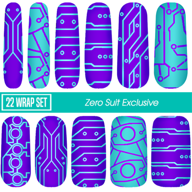 Zero Suit || LIMITED EDITION Nail Wrap || 22-tip Set